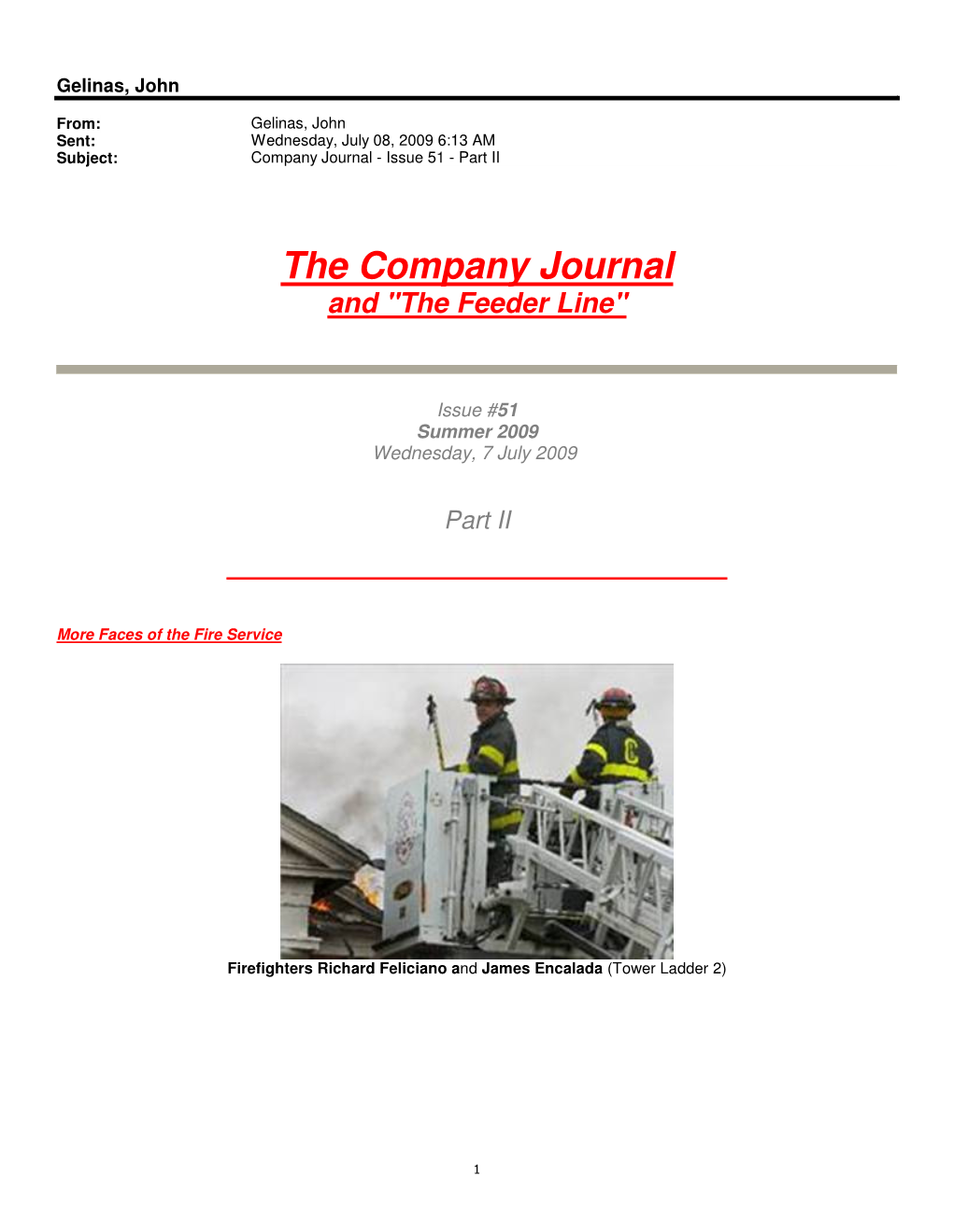 The Company Journal and "The Feeder Line"