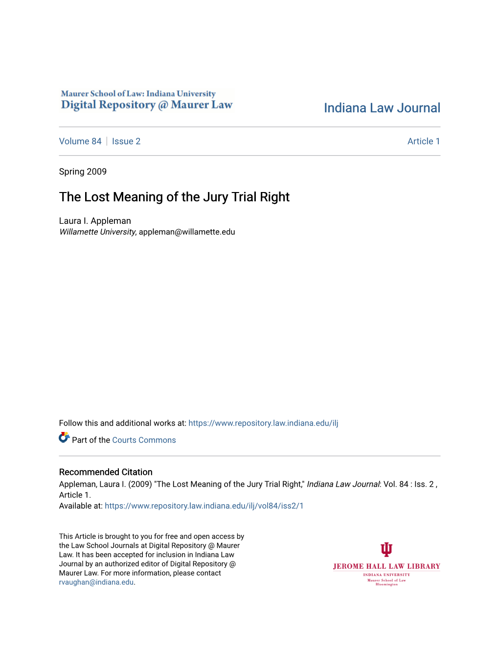 The Lost Meaning of the Jury Trial Right