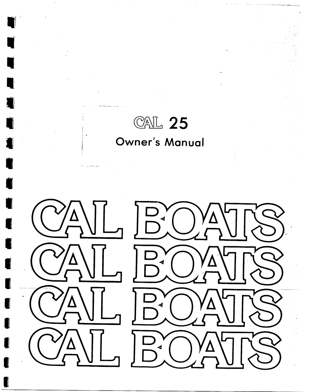Cal 25-2 Owners Manual
