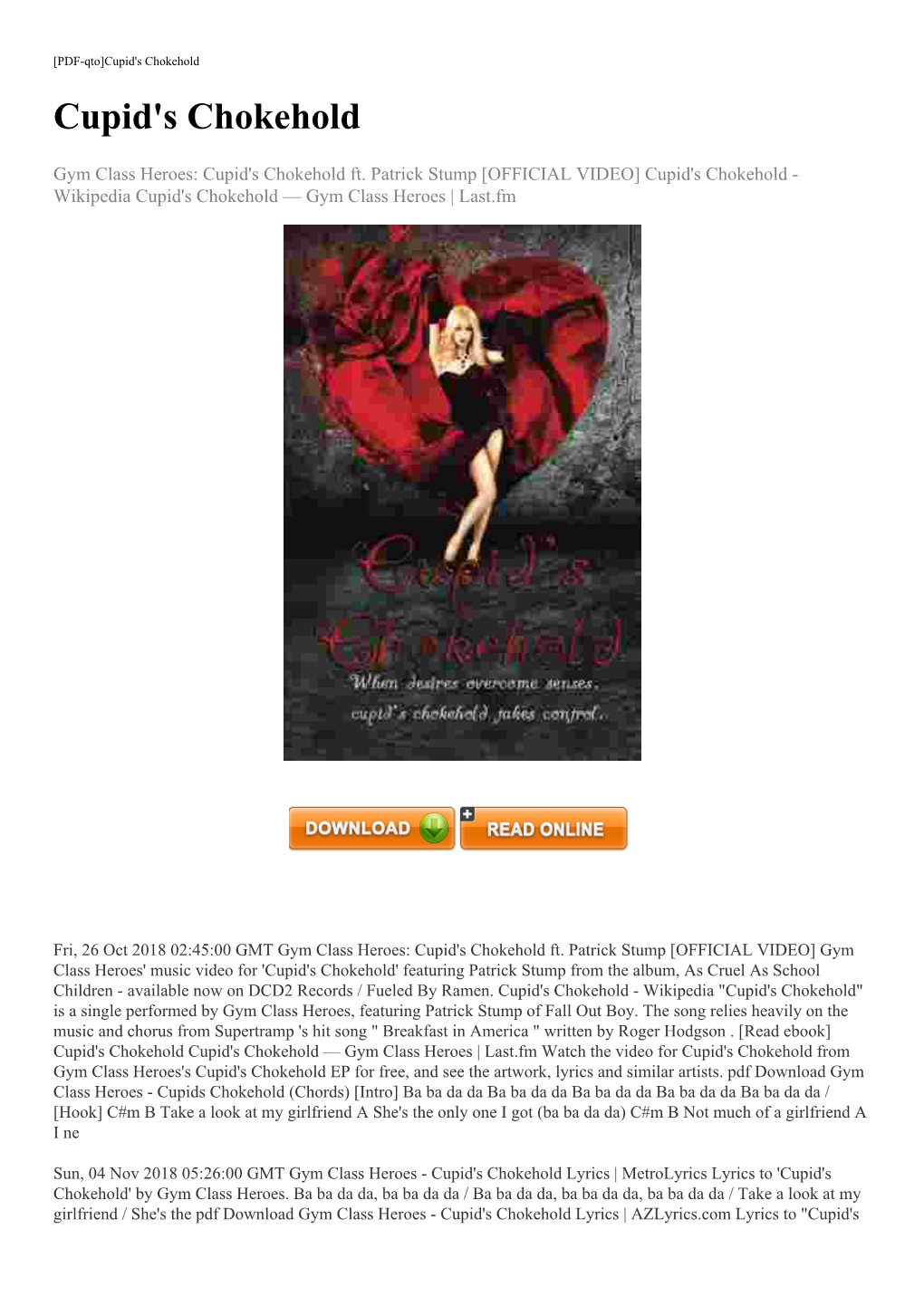 [Read Ebook] Cupid's Chokehold