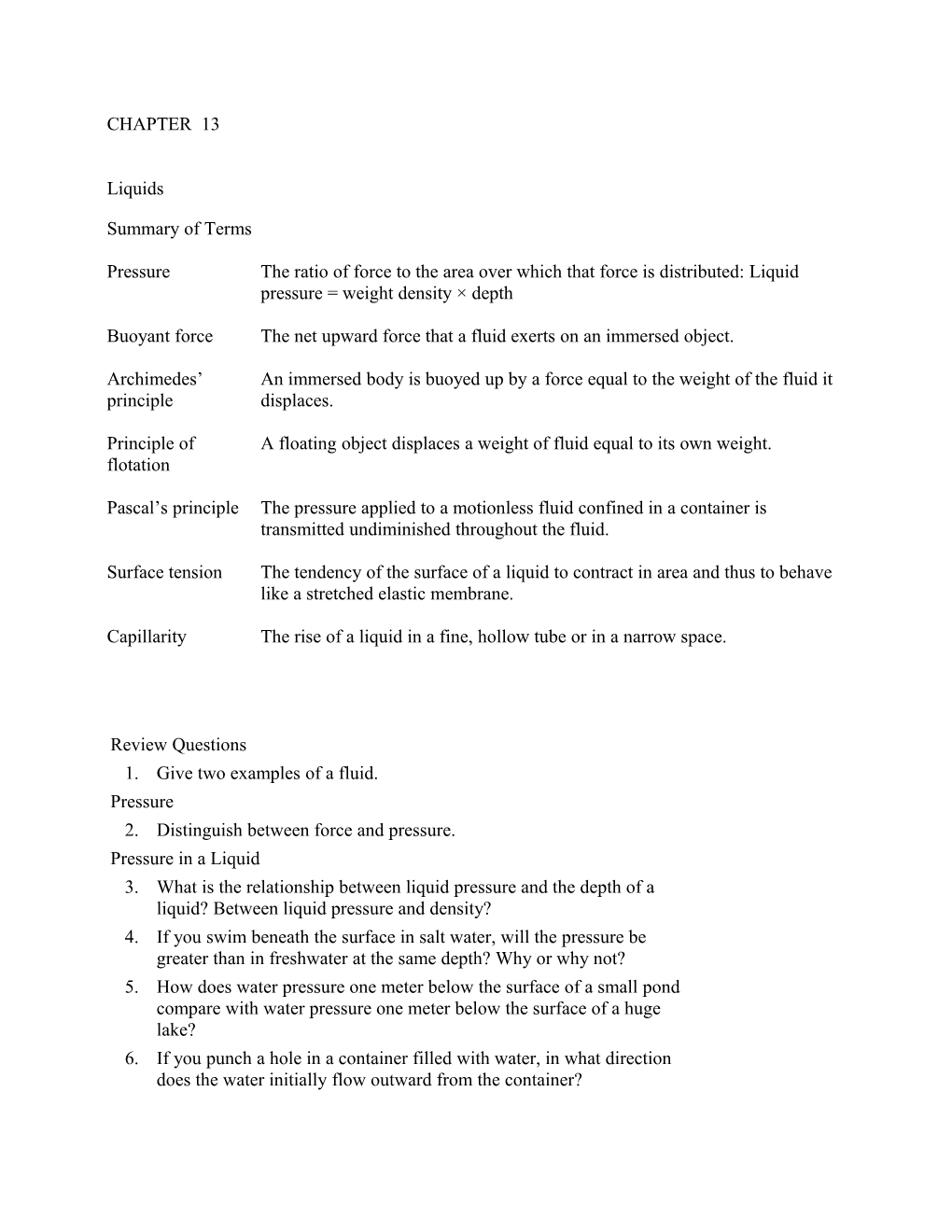 Solutions to Chapter 13 Exercises