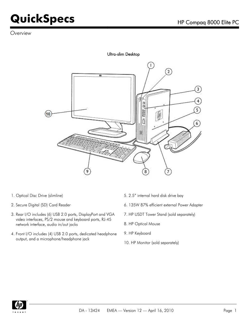 HP Compaq 8000 Elite PC Overview