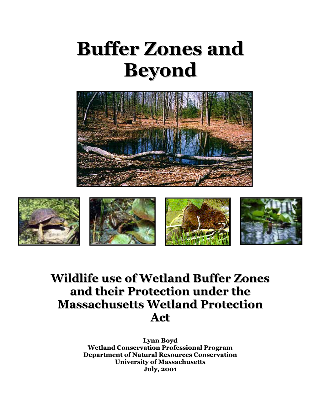 Wetland Buffer Zones and Beyond