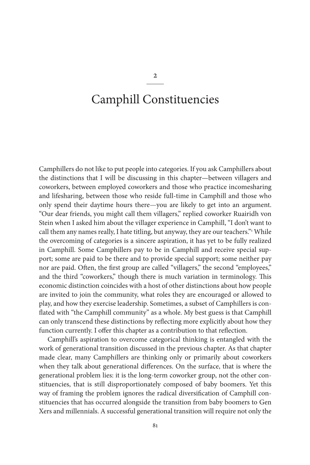 Camphill and the Future