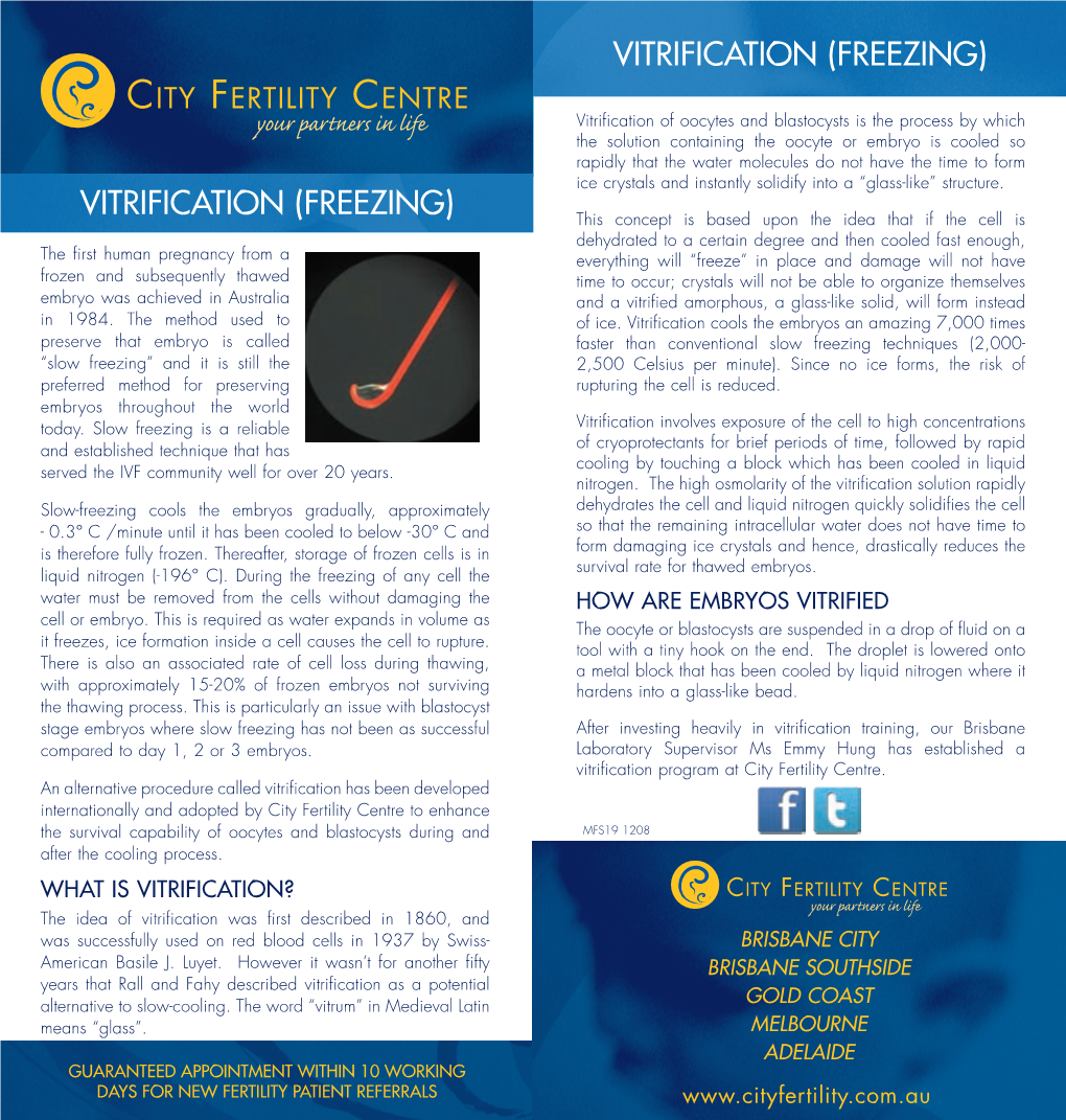 Vitrification (Freezing)