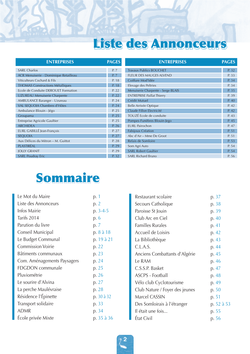 Liste Des Annonceurs Sommaire