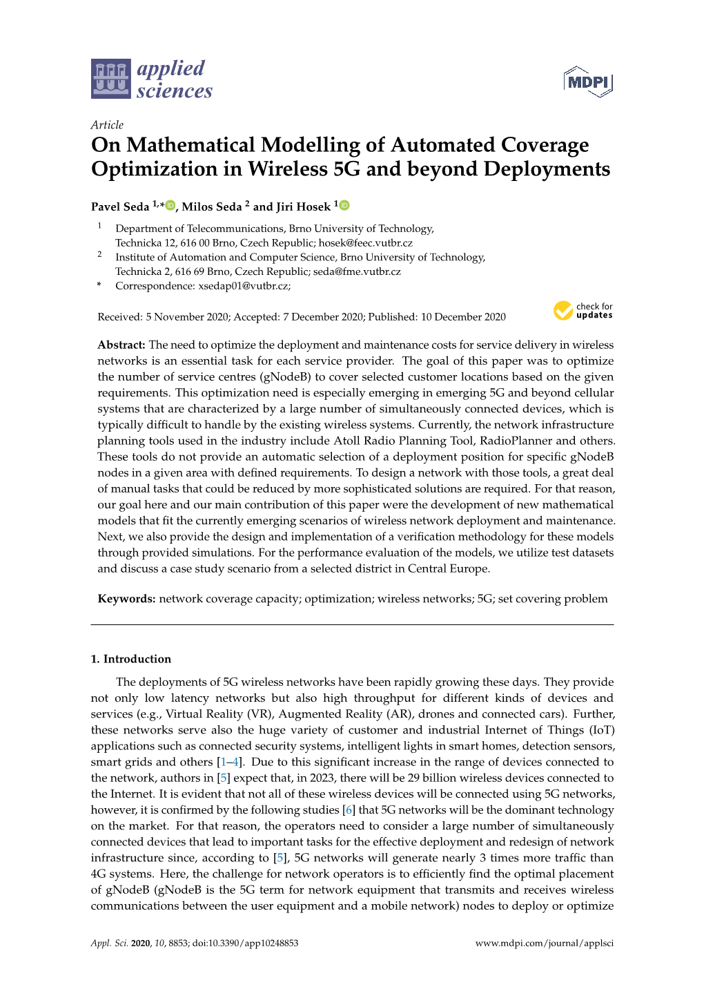 On Mathematical Modelling of Automated Coverage Optimization in Wireless 5G and Beyond Deployments