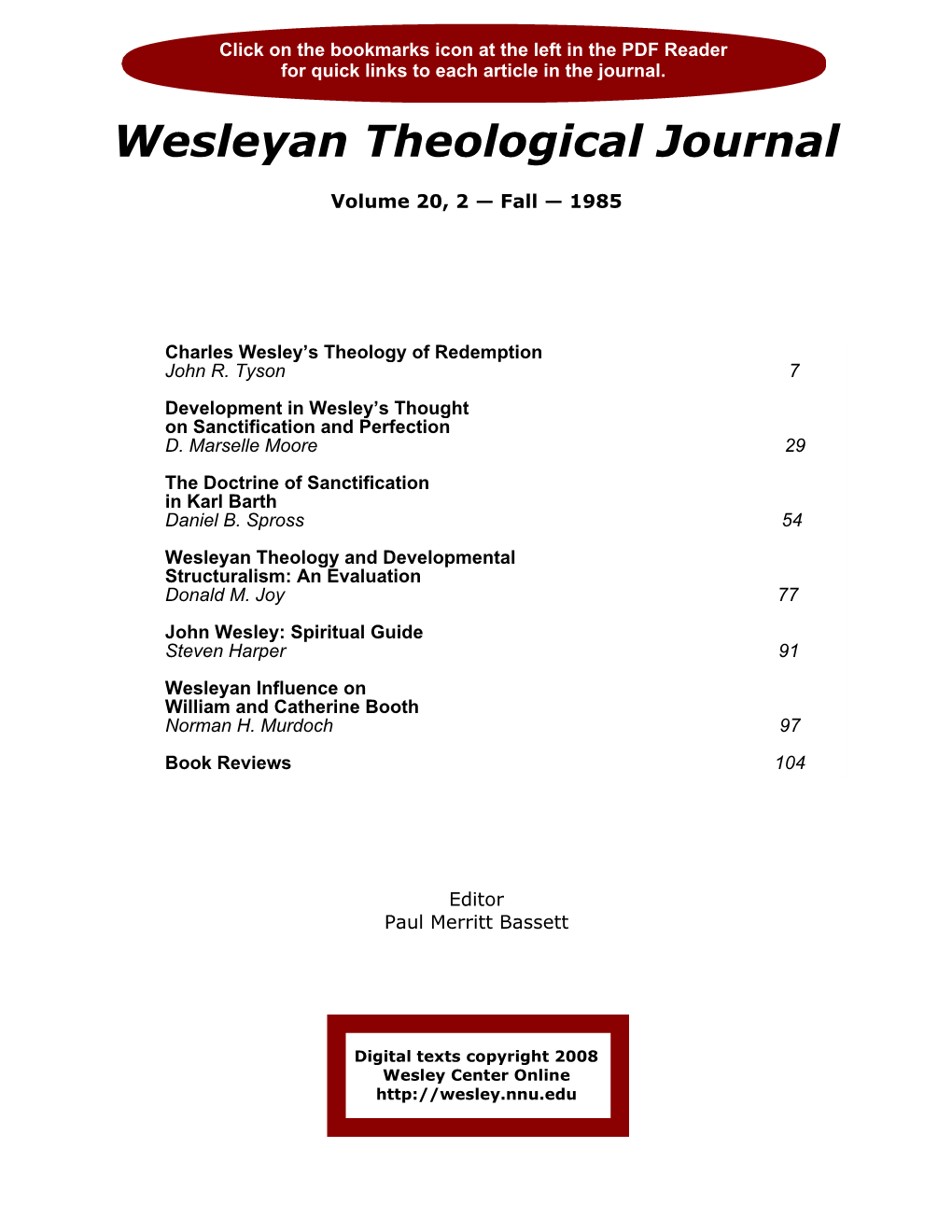 Wesleyan Theological Journal