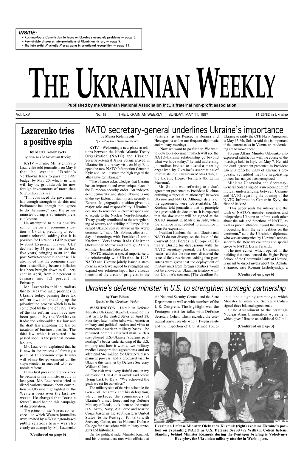 The Ukrainian Weekly 1997, No.19