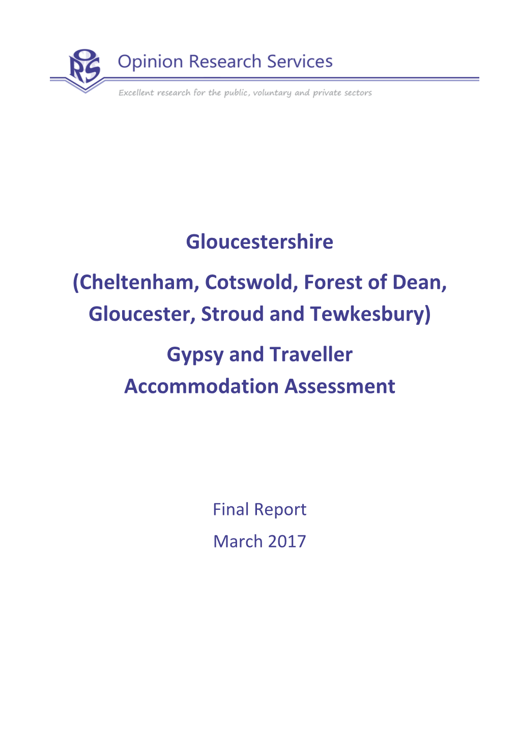 Gloucestershire Gypsy and Traveller Accommodation Assessment Final