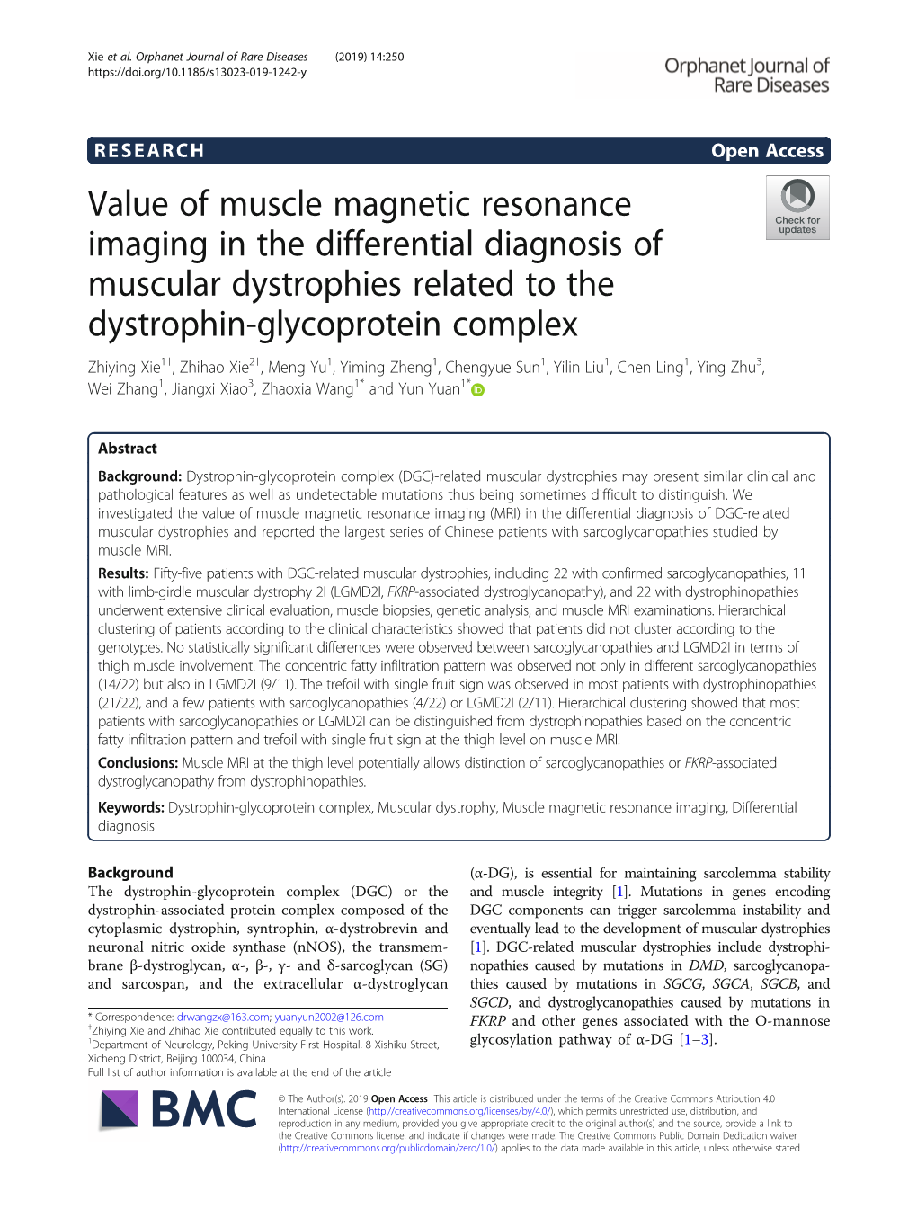 Value of Muscle Magnetic Resonance Imaging in the Differential Diagnosis