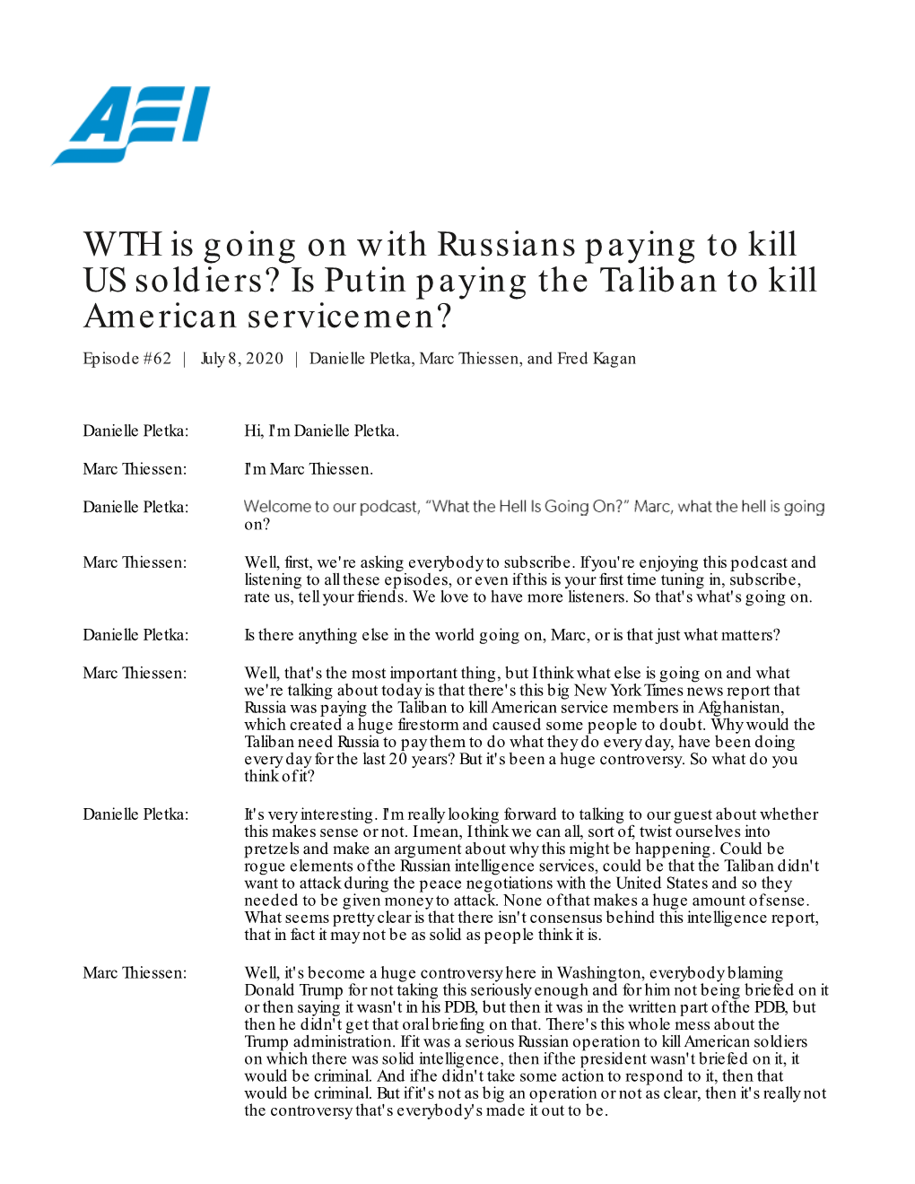 WTH Is Going on with Russians Paying to Kill US Soldiers? Is Putin Paying the Taliban to Kill American Servicemen?