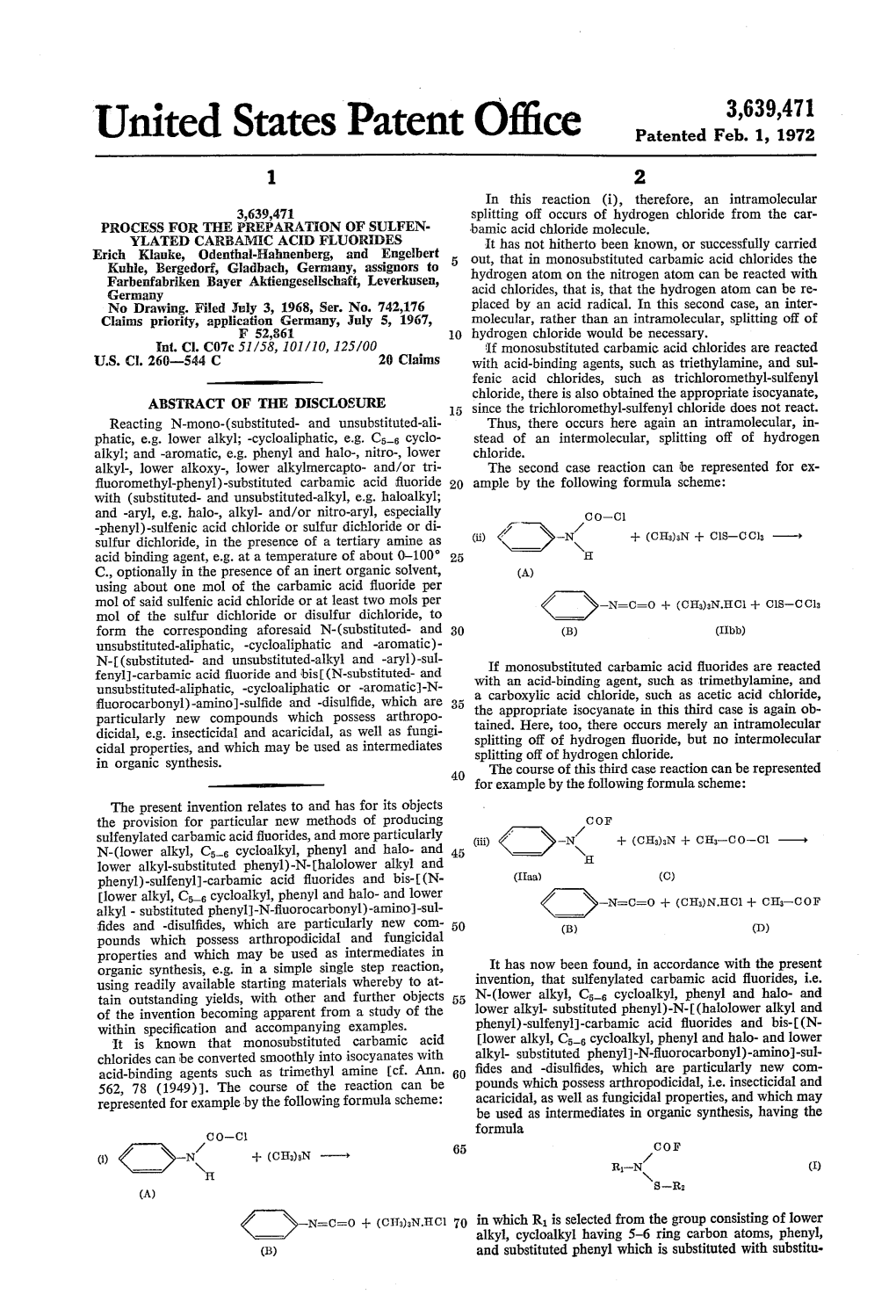 United States Patent Office Patented Feb