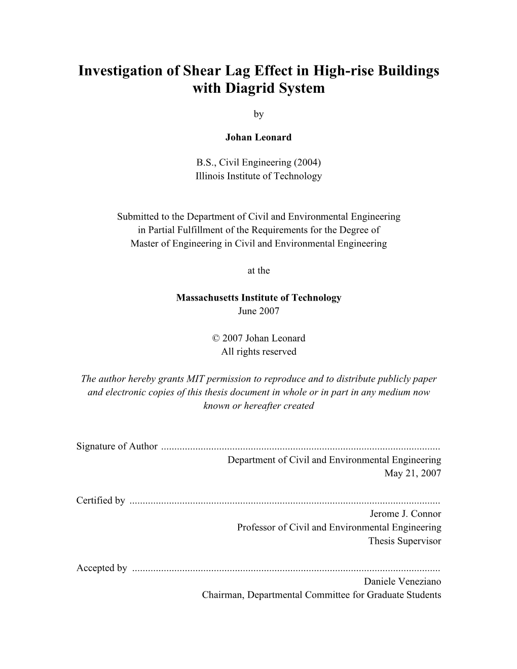 Investigation of Shear Lag Effect in High-Rise Buildings with Diagrid System