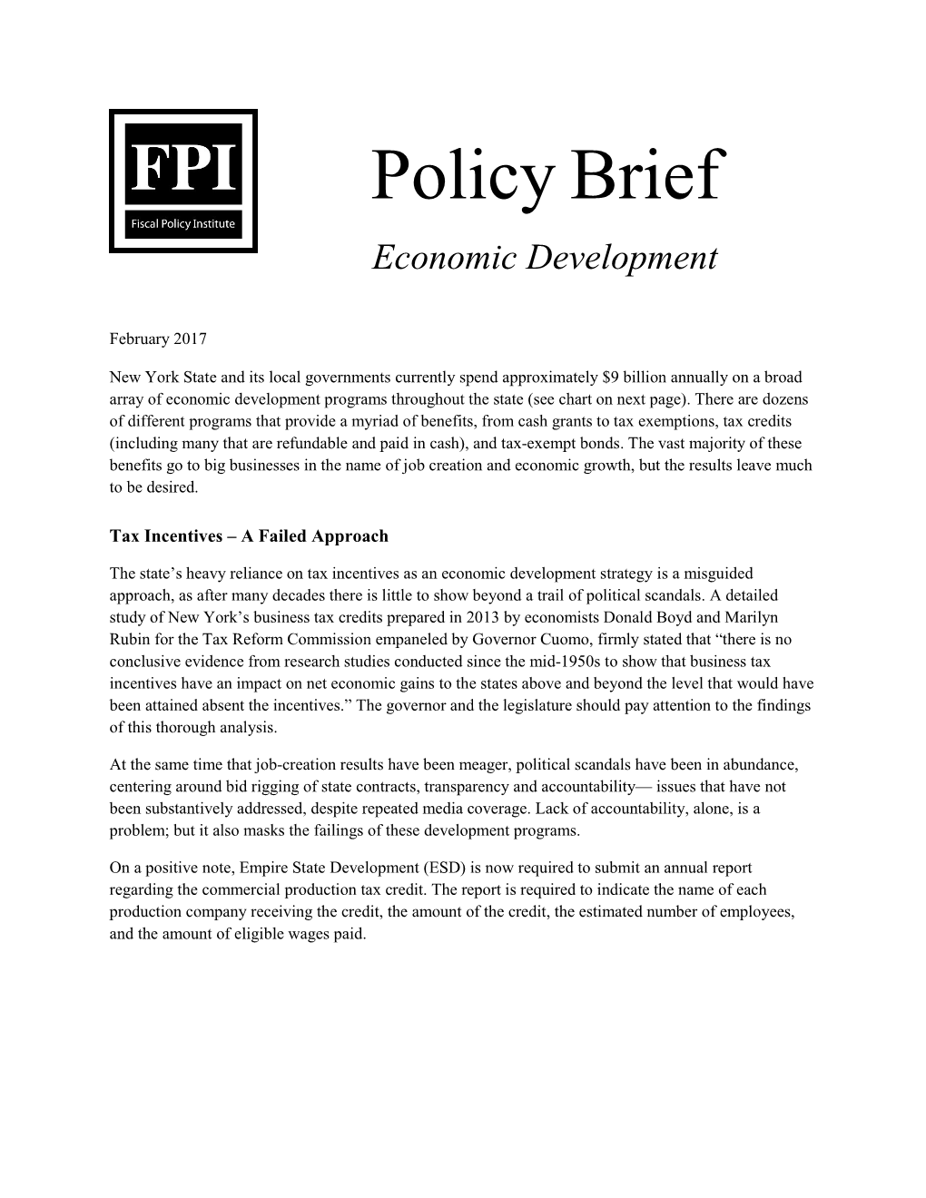 Policy Brief