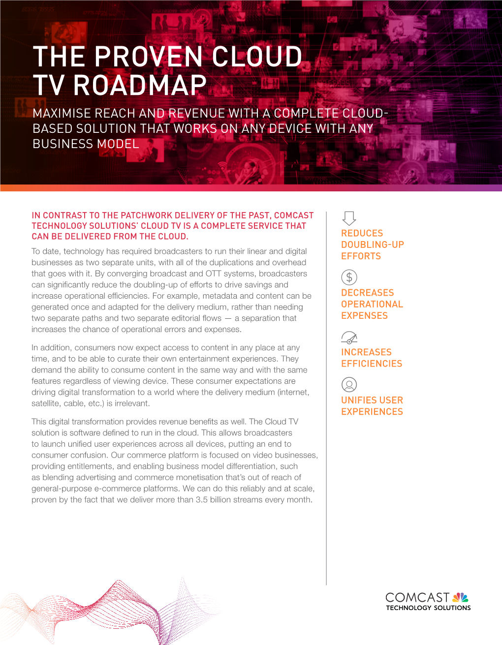 The Proven Cloud Tv Roadmap Maximise Reach and Revenue with a Complete Cloud- Based Solution That Works on Any Device with Any Business Model