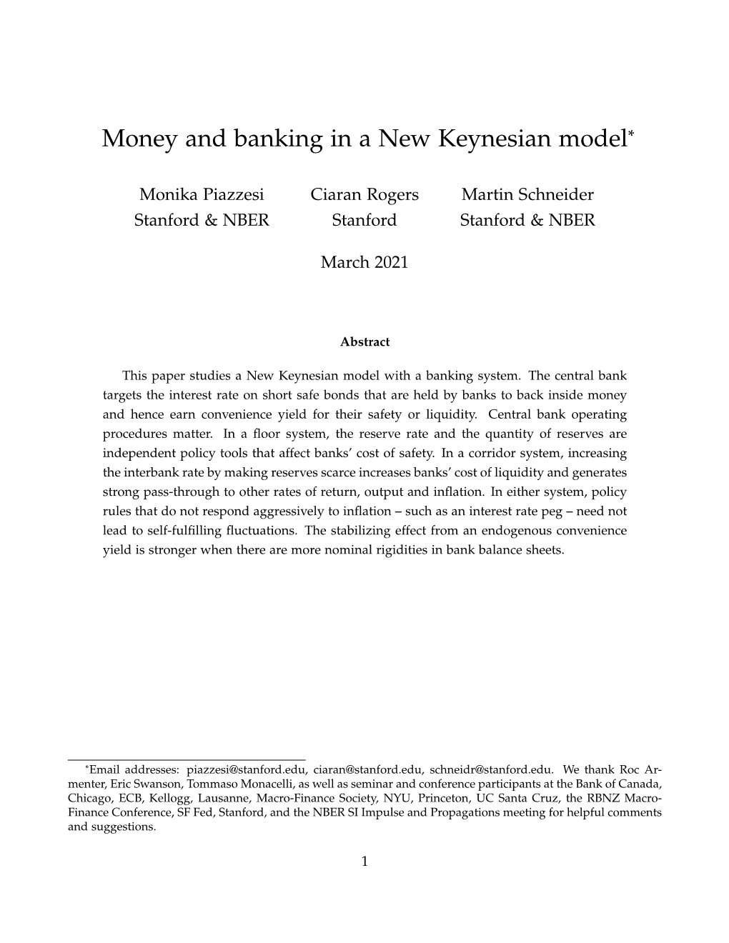 Money and Banking in a New Keynesian Model*