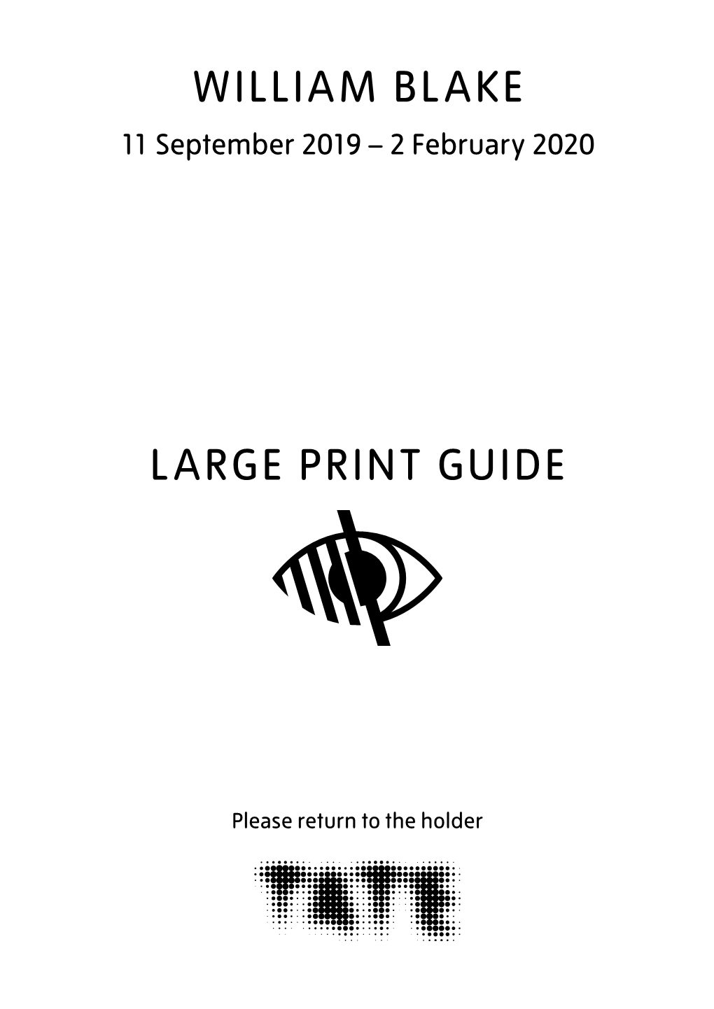 William Blake Large Print Guide