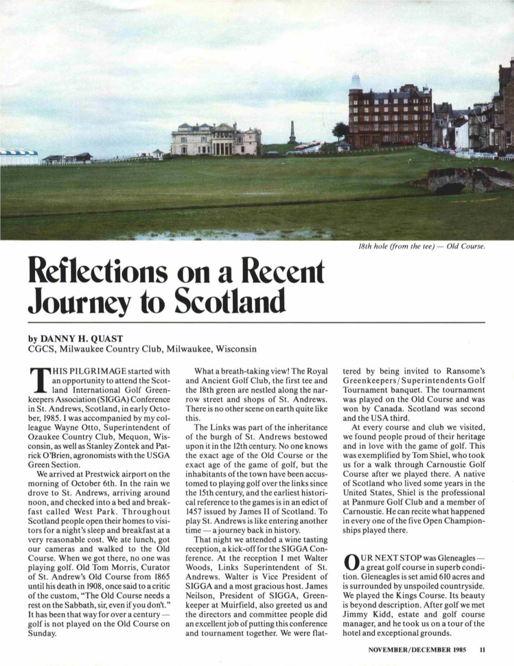 Reilections on a Recent Journey to Scotland by DAN-NY H