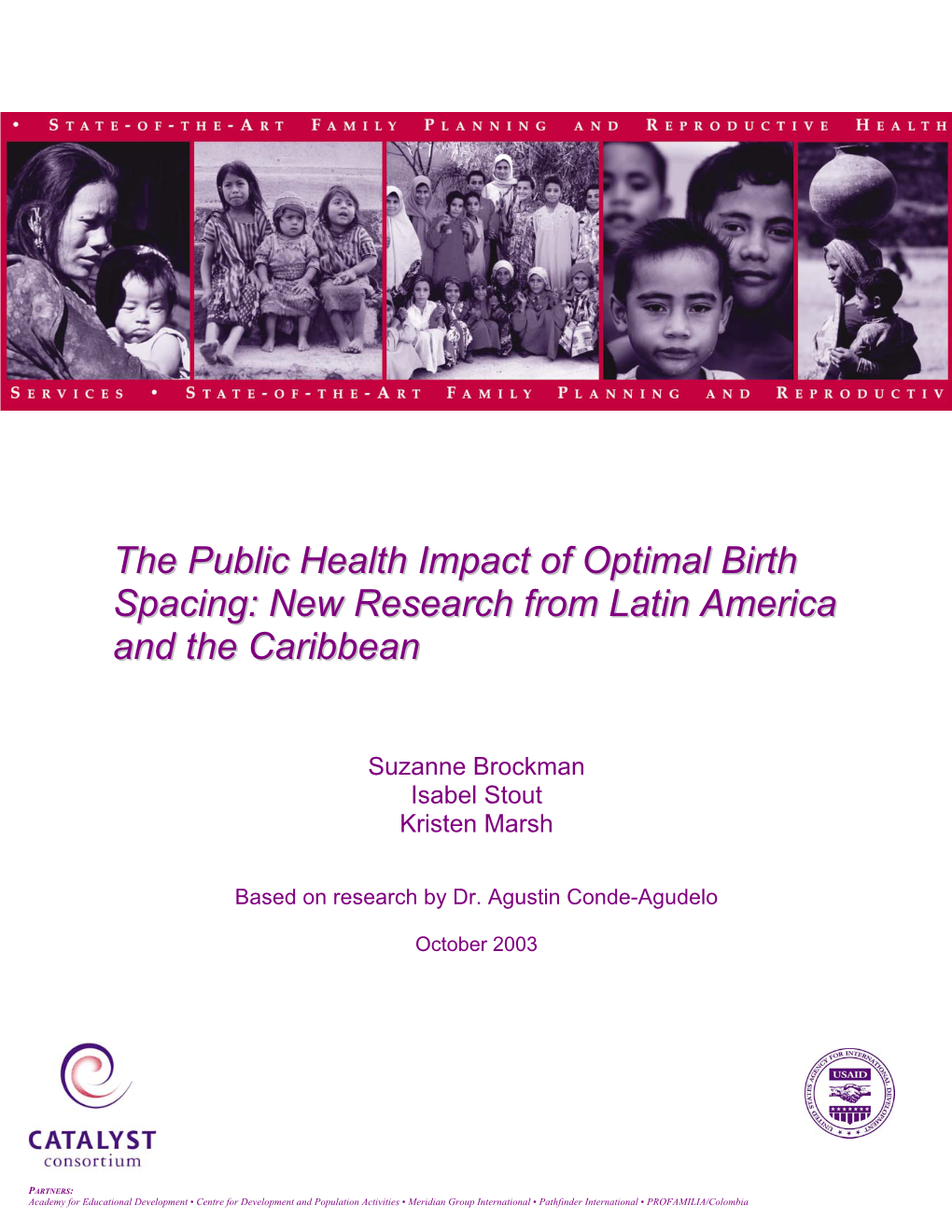 The Public Health Impact of Optimal Birth Spacing: New Research from Latin America and the Caribbean