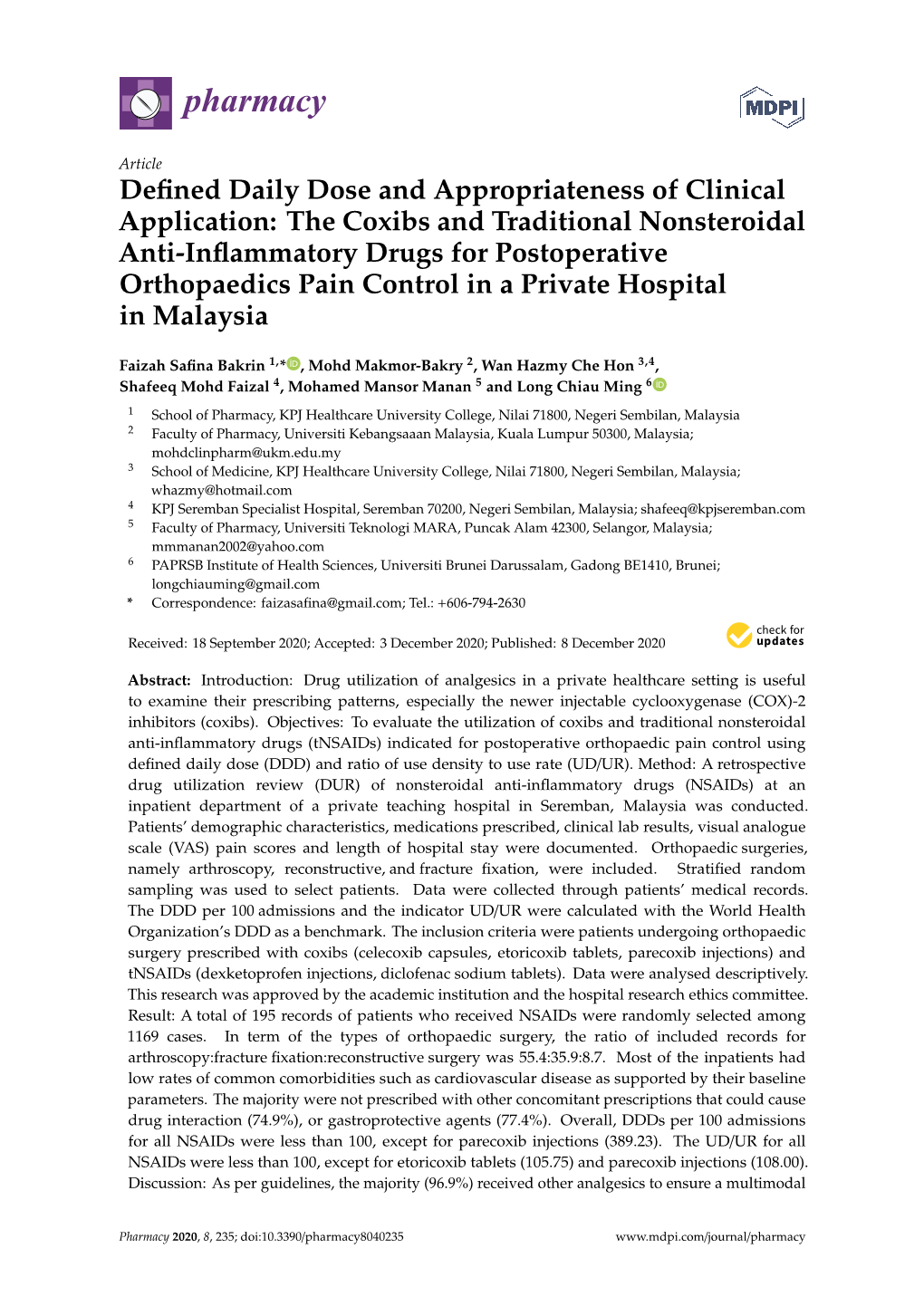 Defined Daily Dose and Appropriateness of Clinical