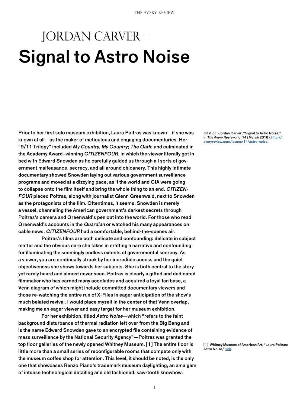 Signal to Astro Noise