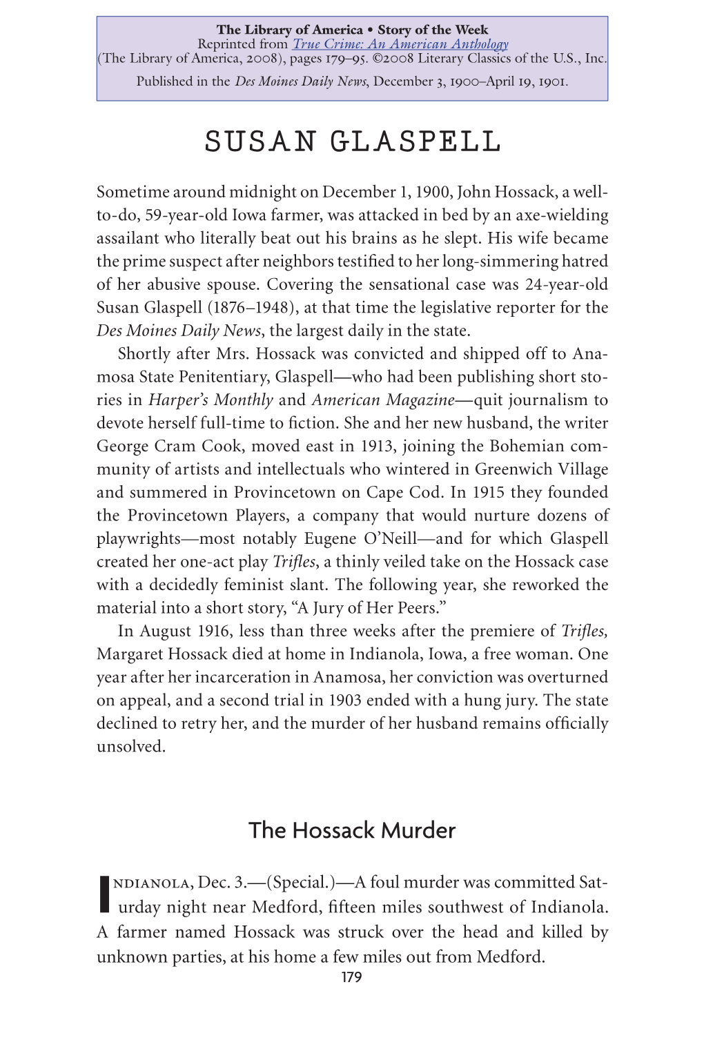 The Hossack Murder