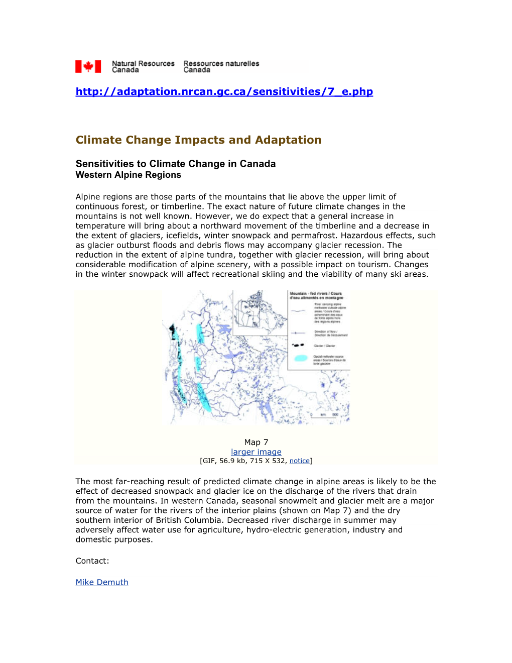 Climate Change Impacts and Adaptation