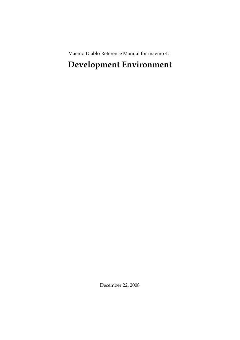 Development Environment