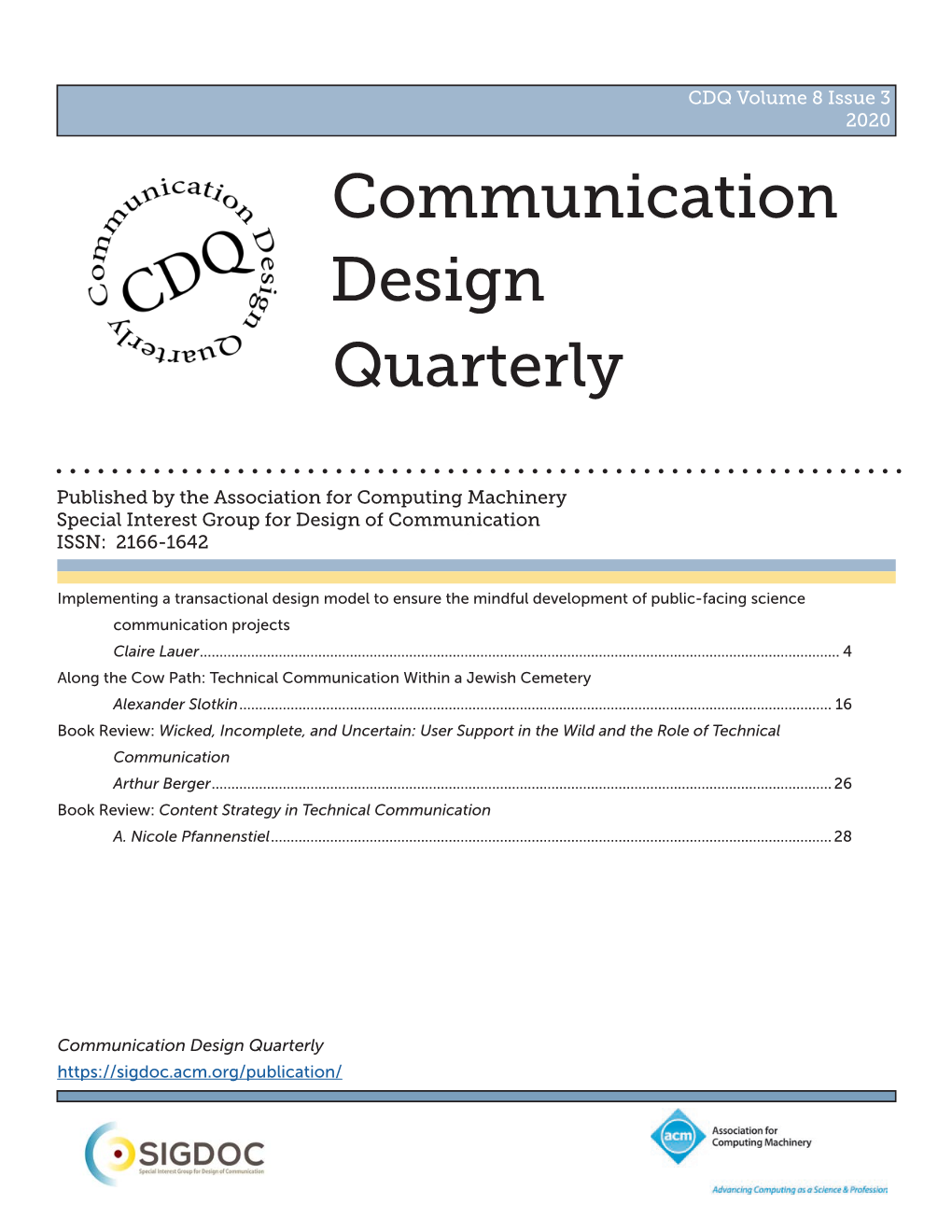 Communication Design Quarterly