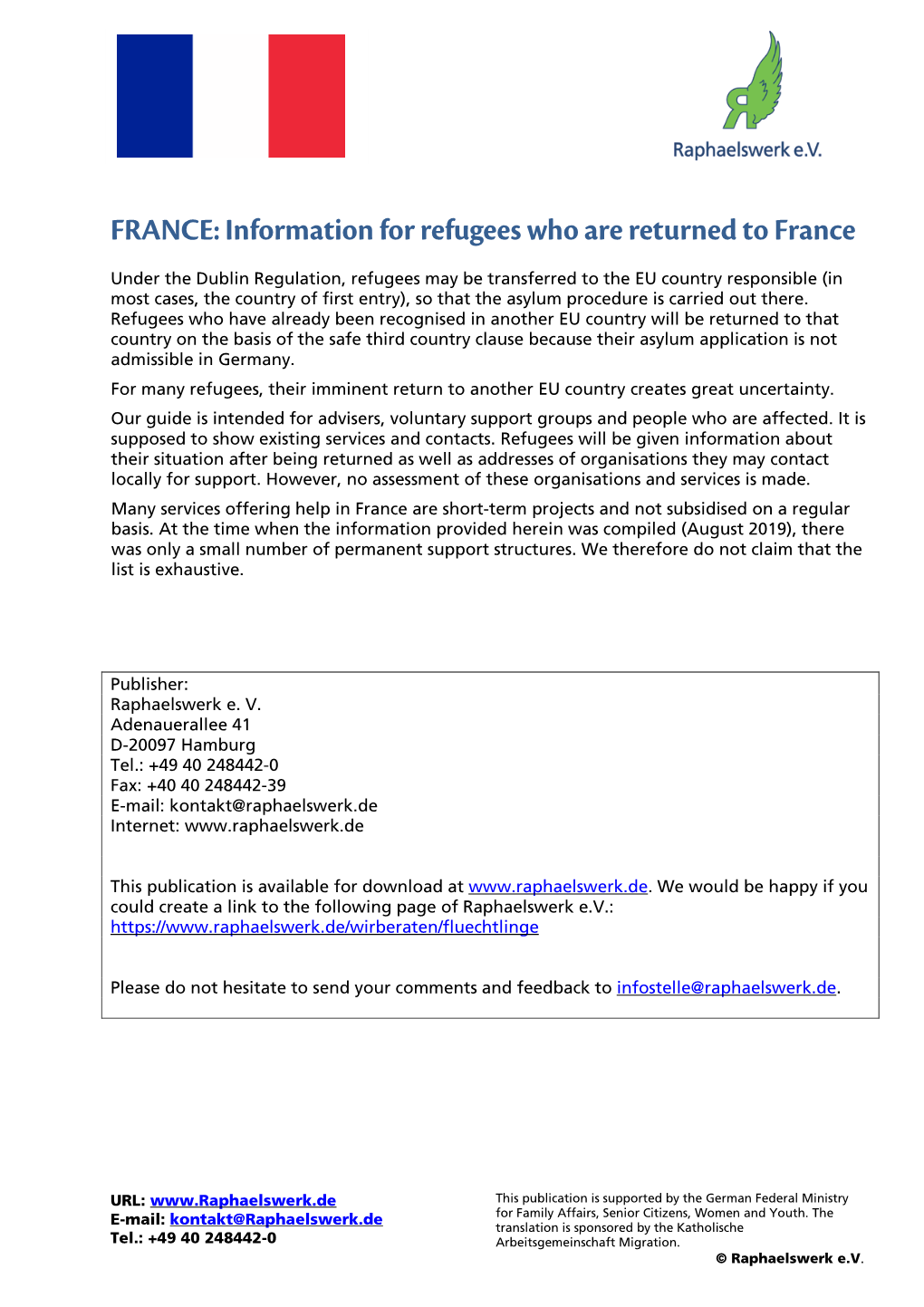 Information for Refugees Who Are Returned to France