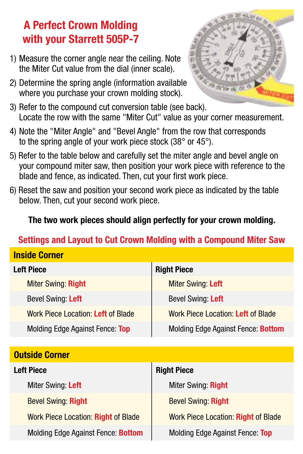 505P-7 Crown Molding User Guide