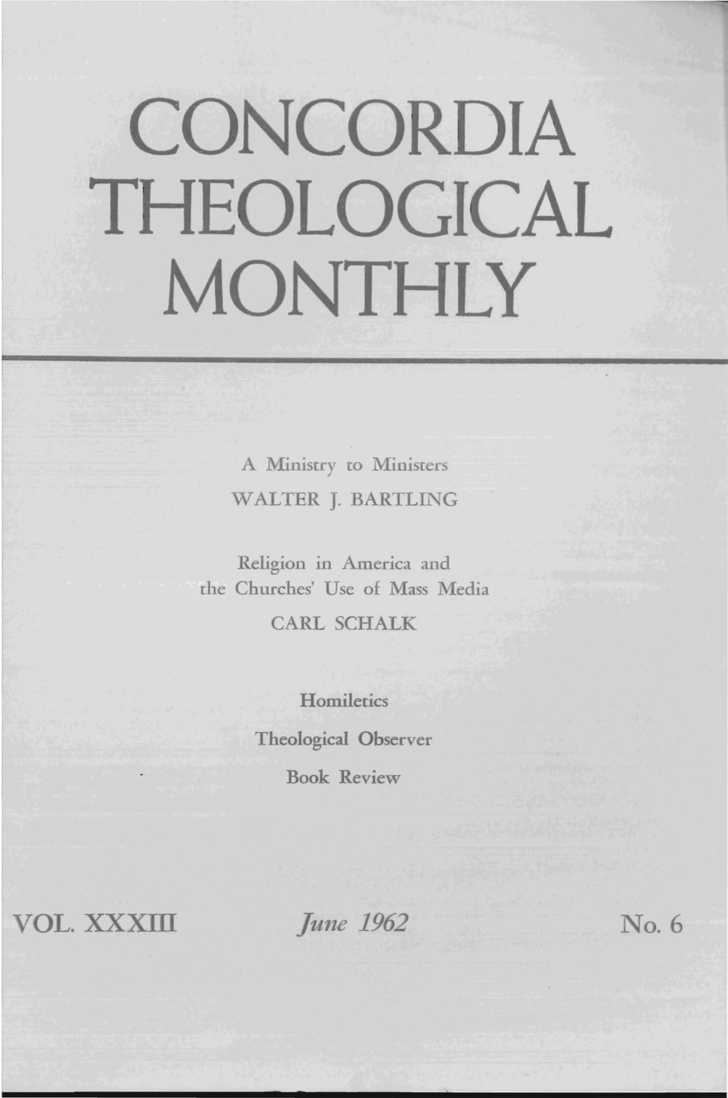 Concordia Theological Monthly