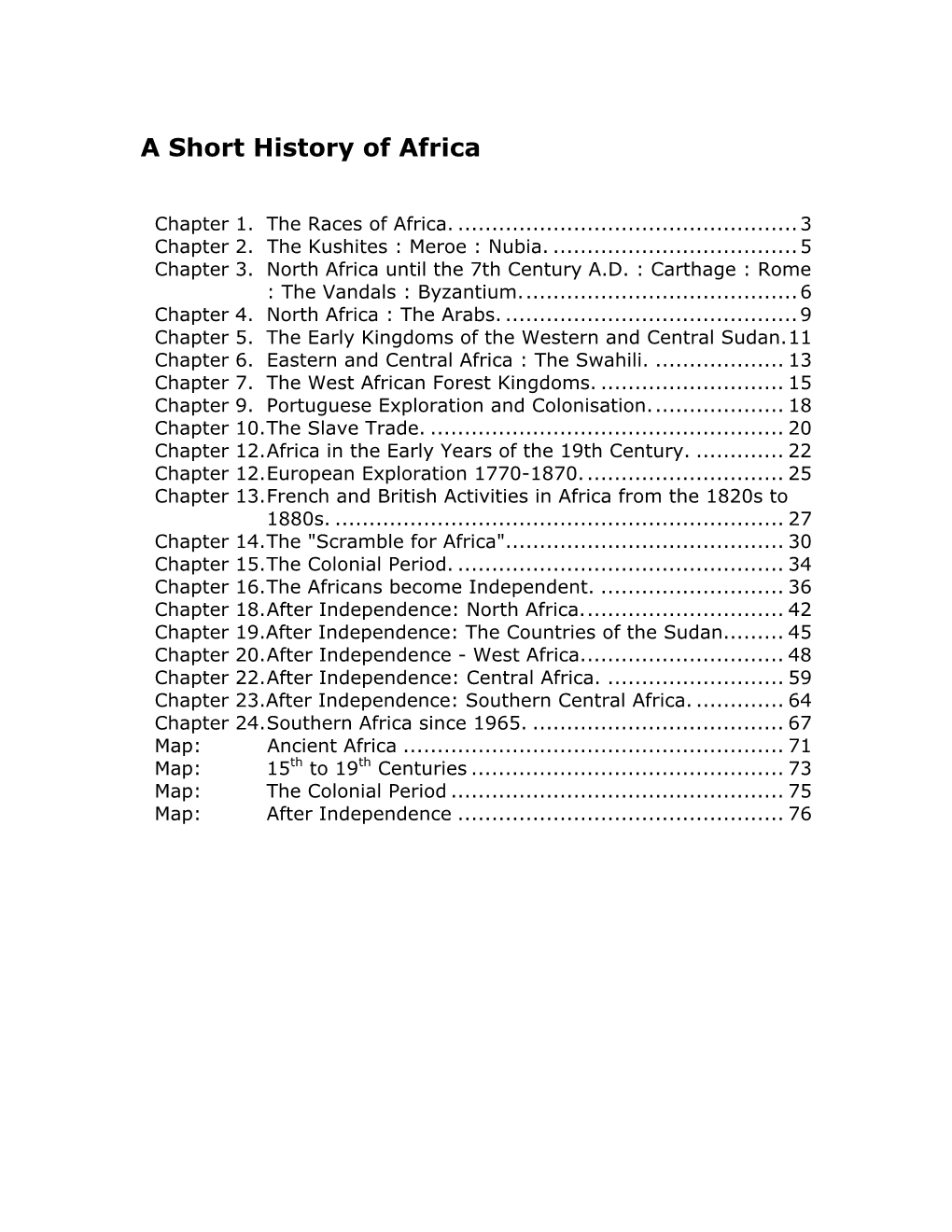 A Short History of Africa