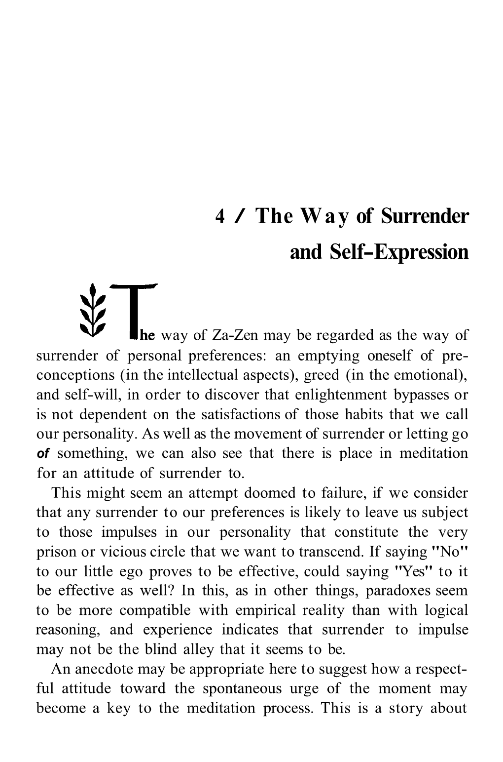 4 / the Way of Surrender and Self- Expression