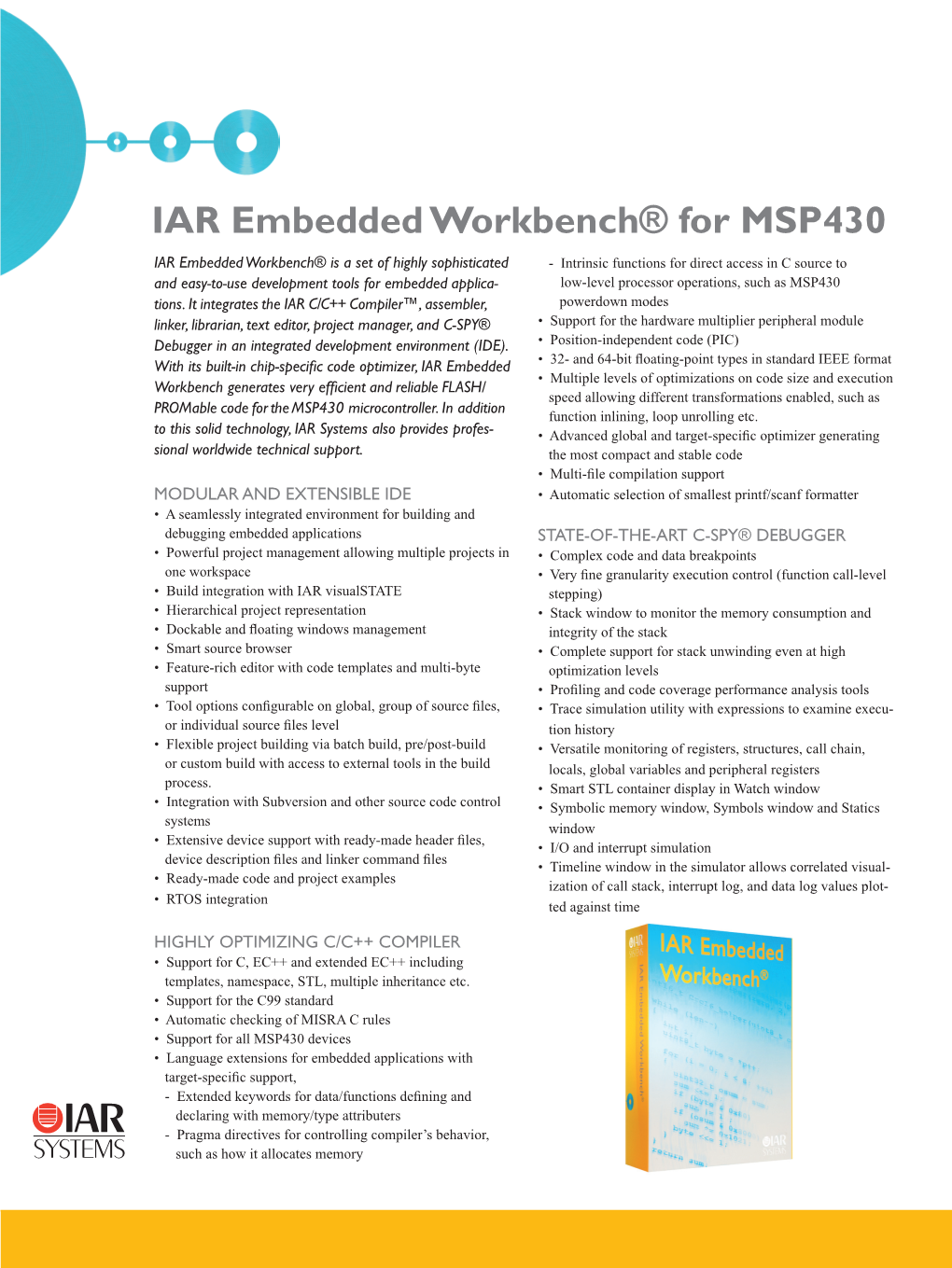 IAR Embedded Workbench® for MSP430