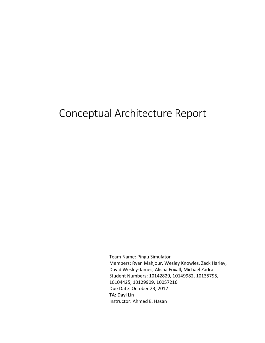 Conceptual Architecture Report