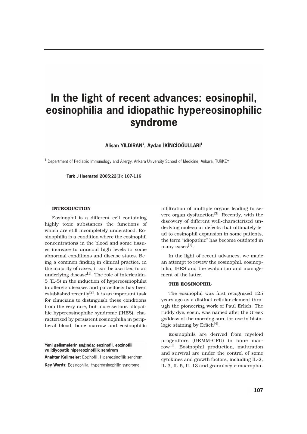 Hypereosinophilic Syndrome