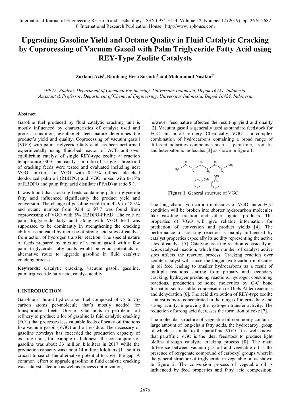 Upgrading Gasoline Yield and Octane Quality in Fluid Catalytic Cracking