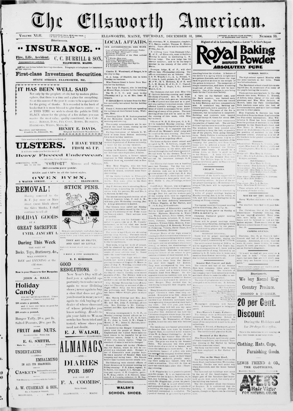 Ellsworth American : December 31, 1896