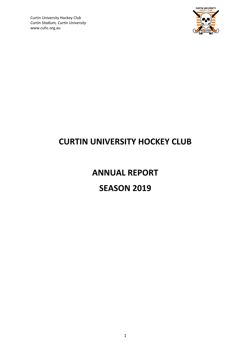 CUHC – Annual Report – Season 2019