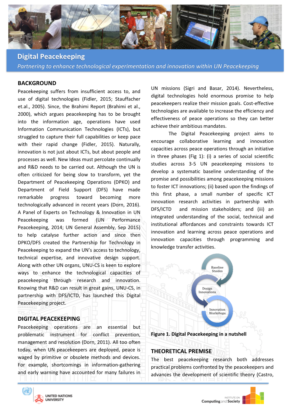 Digital Peacekeeping Partnering to Enhance Technological Experimentation and Innovation Within UN Peacekeeping