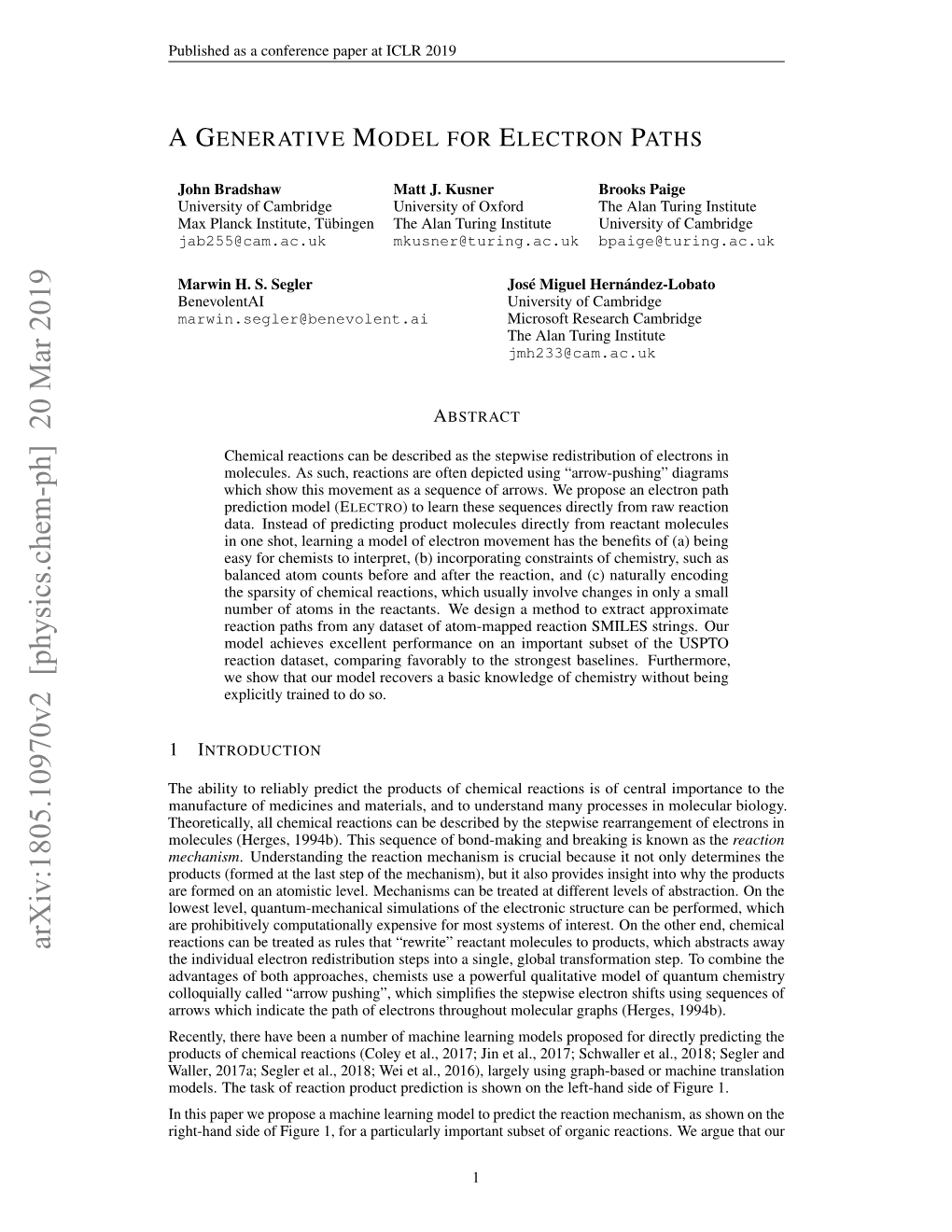 Arxiv:1805.10970V2 [Physics.Chem-Ph] 20 Mar 2019