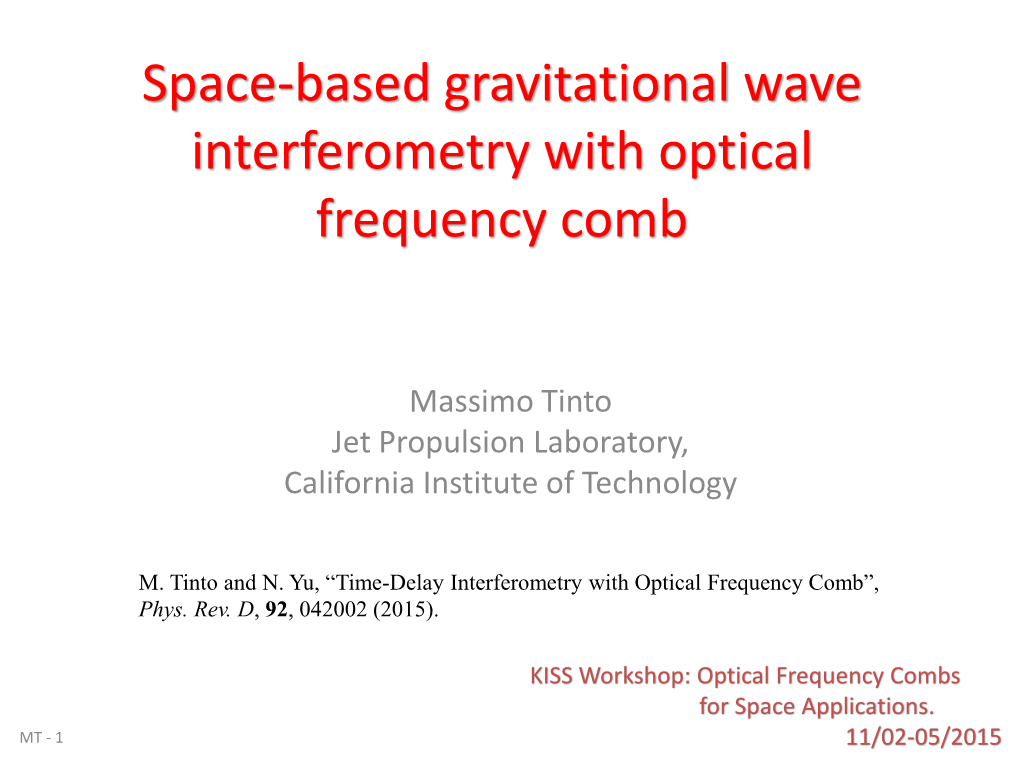 Space-Based Gravitational Wave Interferometry with Optical Frequency Comb