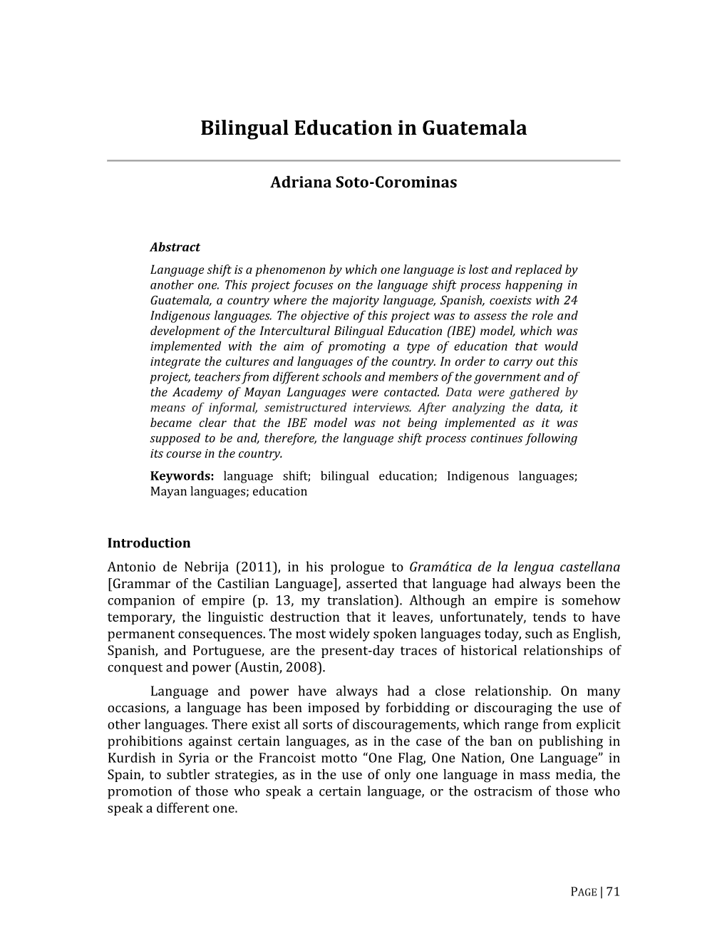 Bilingual Education in Guatemala