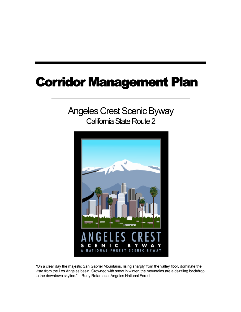 Angeles Crest Scenic Byway Corridor