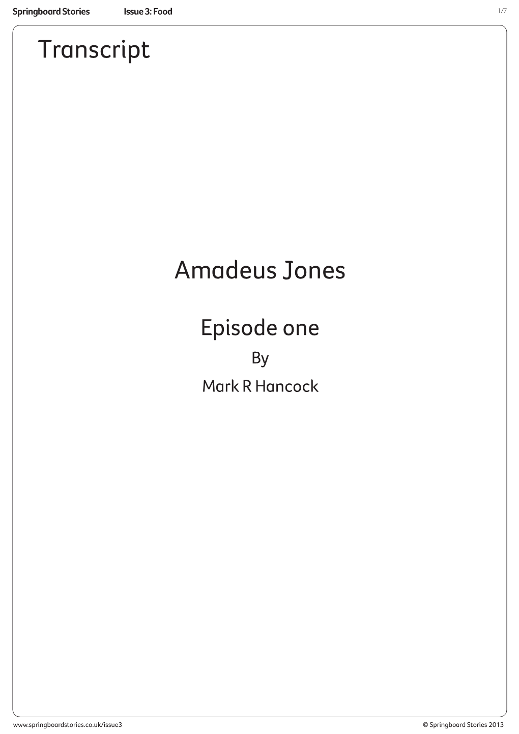 Transcript Amadeus Jones