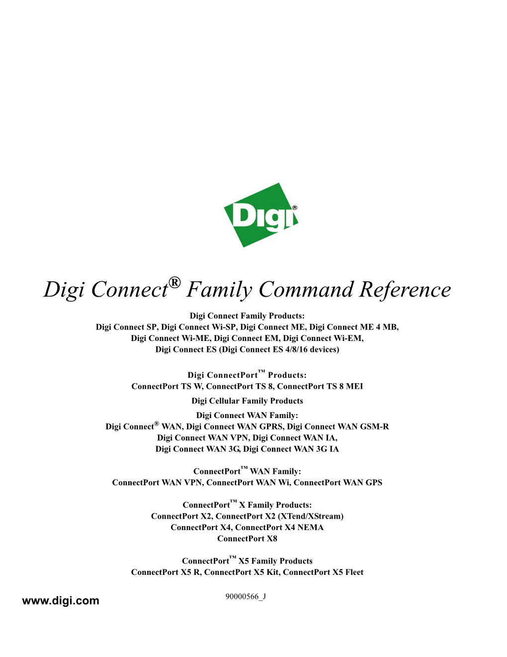 Digi Connect Family Command Reference