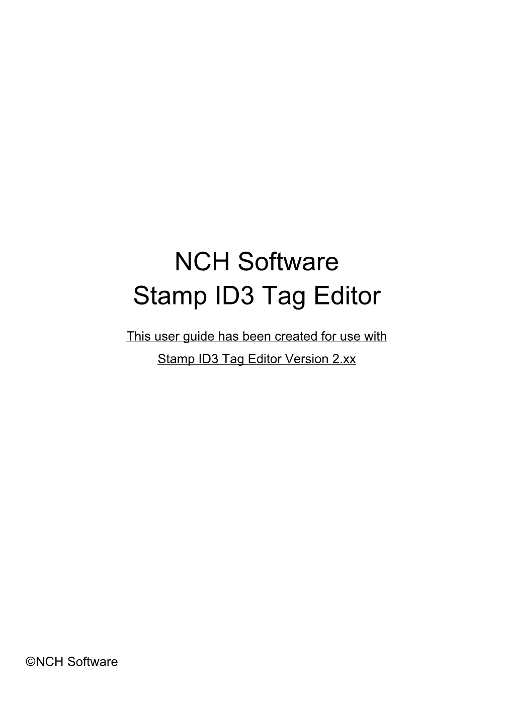 NCH Software Stamp ID3 Tag Editor