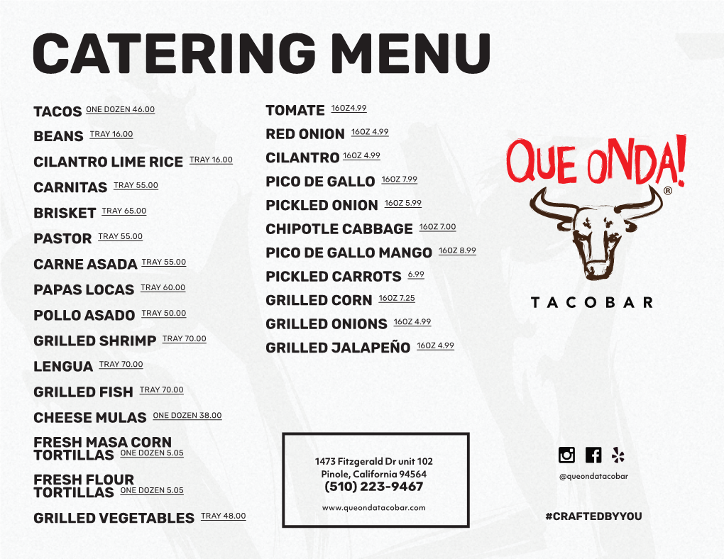 Catering Menu